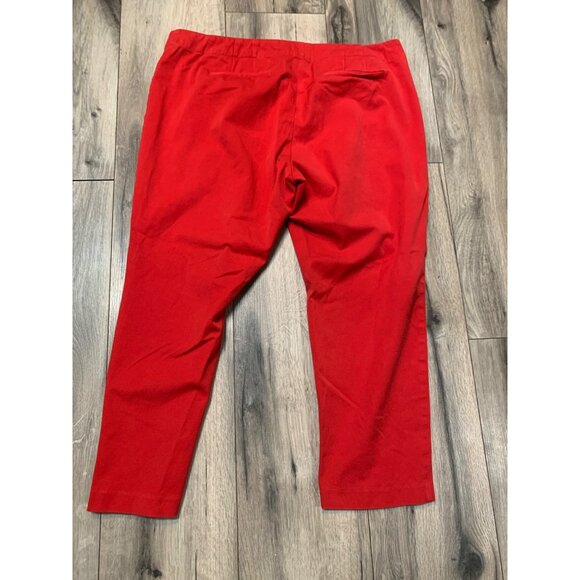 J. Jill 14 Pettitt Pimento Red Cropped Pants Premium Bi Stretch - Picture 3 of 4